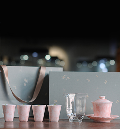 五彩缤纷德化陶瓷手绘樱花茶具套装送闺蜜好友姐妹女士用茶具礼品